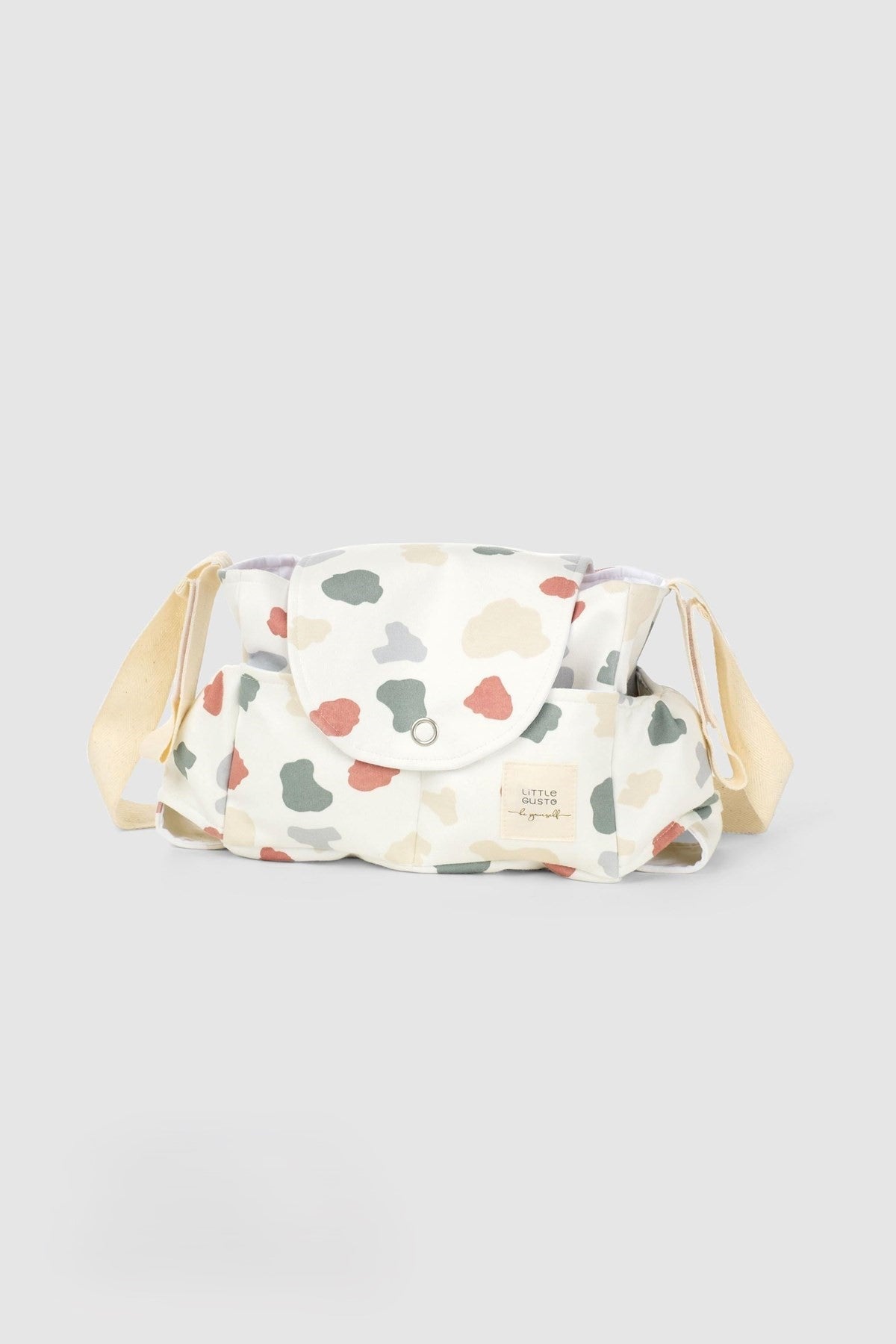 Organic Cotton Baby Stroller Organiser – Waterproof Pram Bag with Animal Print - Little Gusto