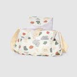 Organic Cotton Baby Stroller Organiser – Waterproof Pram Bag with Animal Print - Little Gusto