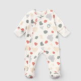 Organic Baby Sleepsuit - Long Sleeve Footed 2-Pack (Animal Pattern) - Little Gusto