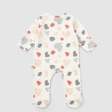 Organic Baby Sleepsuit - Long Sleeve Footed 2-Pack (Animal Pattern) - Little Gusto