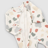 Organic Baby Sleepsuit - Long Sleeve Footed 2-Pack (Animal Pattern) - Little Gusto