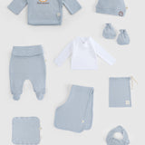 10-Piece Organic Cotton Newborn Hospital Set - Blue