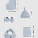 10-Piece Organic Cotton Newborn Hospital Set - Blue