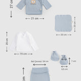 10-Piece Organic Cotton Newborn Hospital Set - Blue