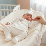 10-Piece Organic Cotton Newborn Hospital Set - Ecru