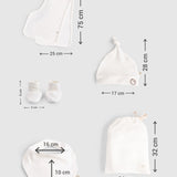 10-Piece Organic Cotton Newborn Hospital Set - Ecru