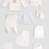 10-Piece Organic Cotton Newborn Hospital Set - Ecru