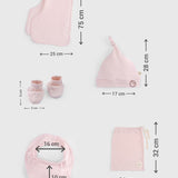 10-Piece Organic Cotton Newborn Hospital Set - Pink