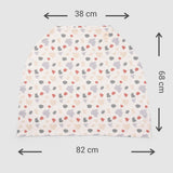 Organic Cotton Nursing and Stroller Cover with Bag Animal Patterned