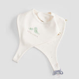 2-Pack Organic Cotton Waterproof Baby Bib Set – Ecru