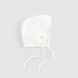 Organic Cotton Pointel English Newborn Ecru Hat