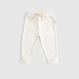 2 Pack Organic Cotton Baby Trousers - Ecru