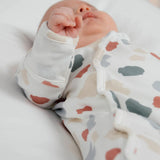 Organic Baby Sleepsuit - Long Sleeve Footed 2-Pack (Animal Pattern)