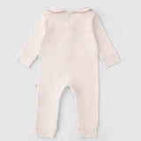 Organic Cotton Baby Collared Sleepsuit with Deer Embroidery - Playtime