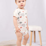 2 Piece Short Sleeve Organic Cotton Baby Body Set Animal Patterned