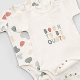 2 Piece Short Sleeve Organic Cotton Baby Body Set Animal Patterned