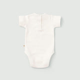 2 Piece Short Sleeve Organic Cotton Baby Body Set Animal Patterned