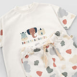 Organic Cotton Baby Shorts Set Animal Patterned