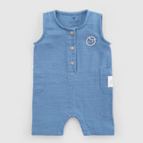 Organic Cotton Baby Dungarees – Blue
