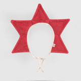Red Velvet Christmas Star Baby Bonnet / HeadBand