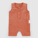 Organic Cotton Baby Dungarees – Orange