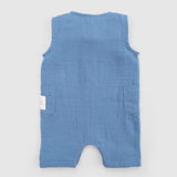 Organic Cotton Baby Dungarees – Blue