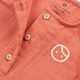 Organic Cotton Baby Dungarees – Orange