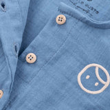 Organic Cotton Baby Dungarees – Blue