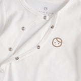 Organic Cotton 2 Pack Baby Sleepsuit Set - Blue & Ecru