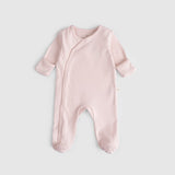 Organic Cotton 2 Pack Baby Sleepsuit Set - Blue & Ecru