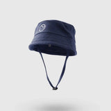 Organic Cotton Baby Bucket Hat with Neck Flap – Marine Navy