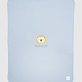 Organic Cotton Double Layer Bunny Baby Blanket - Blue