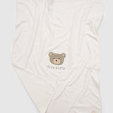 Organic Cotton Double Layer Bunny Baby Blanket - Ecru