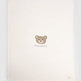 Organic Cotton Double Layer Bunny Baby Blanket - Ecru