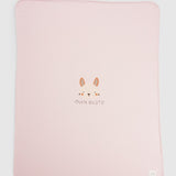 Organic Cotton Double Layer Bunny Baby Blanket - Pink