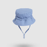 Organic Cotton Muslin Baby Sun Hat - Blue