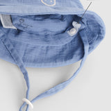 Organic Cotton Muslin Baby Sun Hat - Blue