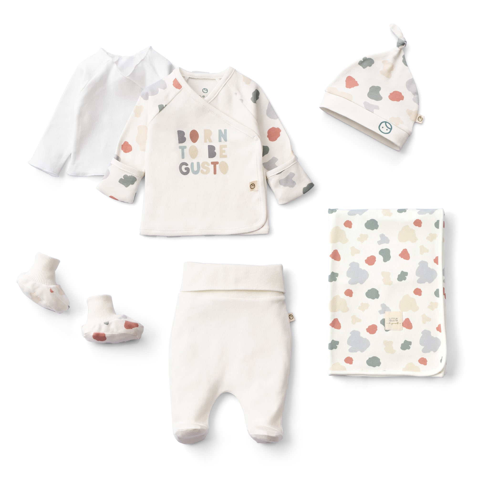 Organic Newborn Coming Home Outfit – 6-Piece Set with Blanket - Little Gusto