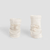 Organic Cotton Quilted Baby Booties – Ecru