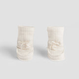 Organic Cotton Quilted Baby Booties – Ecru