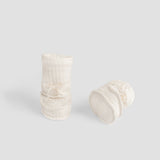 Organic Cotton Quilted Baby Booties – Ecru