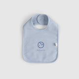 Organic Cotton Waterproof Baby Bib Set (2 Pack) - Blue & Ecru