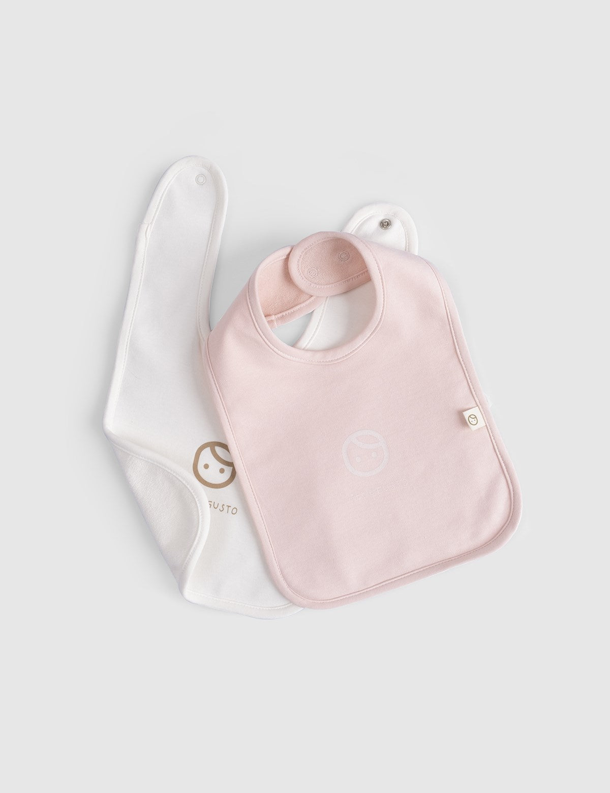baby girl bib pink adjustable snap