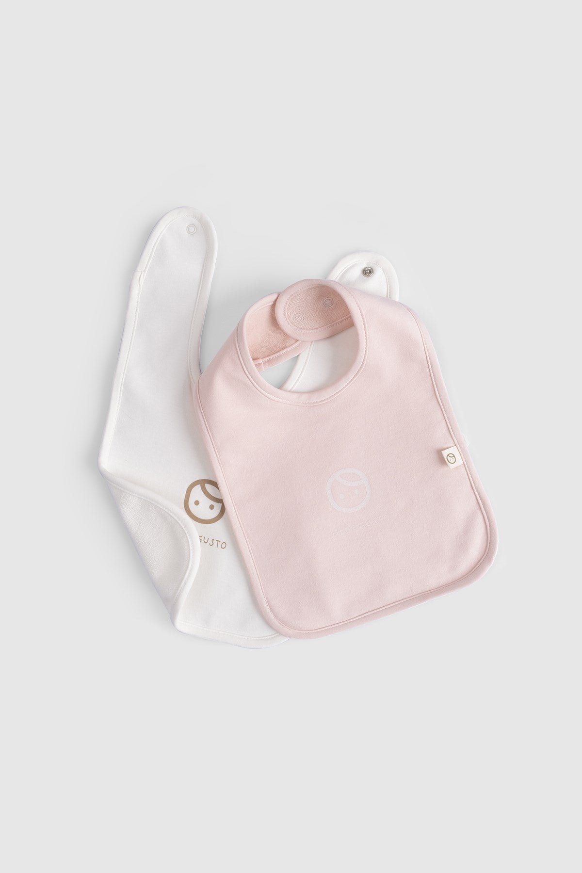 baby girl bib pink adjustable snap
