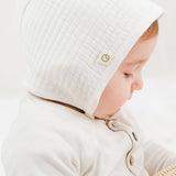 baby bonnet with earflaps organic cotton newborn hat
