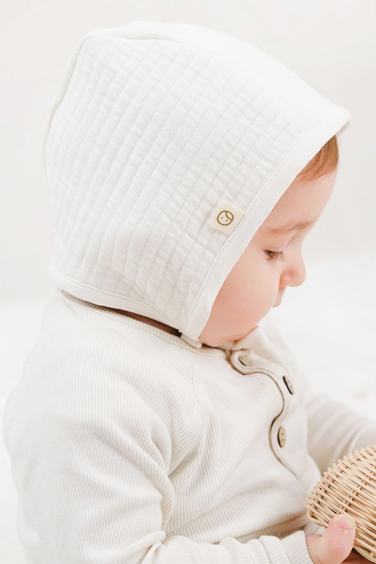 baby bonnet with earflaps organic cotton newborn hat