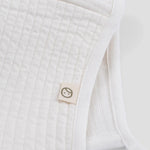 white ribbed baby bonnet organic cotton soft baby hat detail