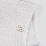 white ribbed baby bonnet organic cotton soft baby hat detail