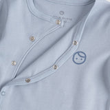 Organic Cotton 2 Pack Baby Sleepsuit Set - Blue & Ecru