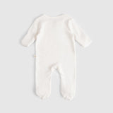 Organic Cotton 2 Pack Baby Sleepsuit Set - Blue & Ecru